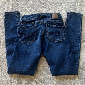 American Eagle dark blue jeggings